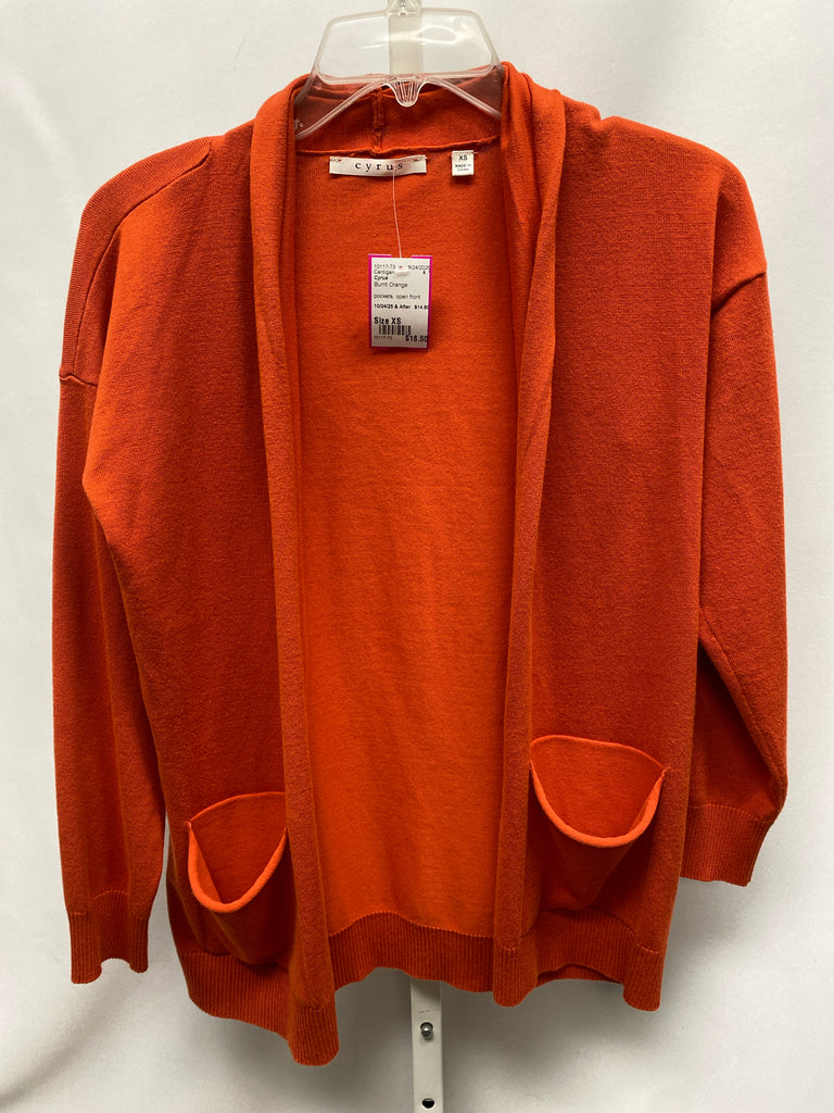 Cyrus Size XS Burnt Orange Cardigan