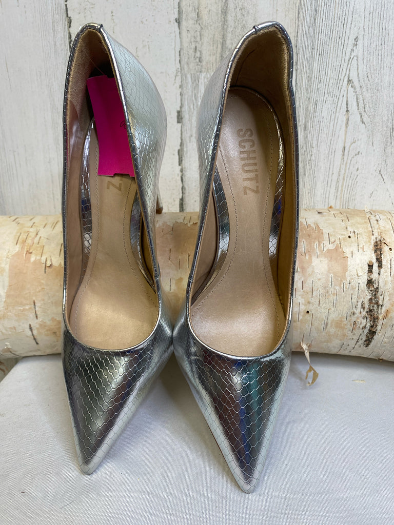 Schutz Size 6 Silver Heels