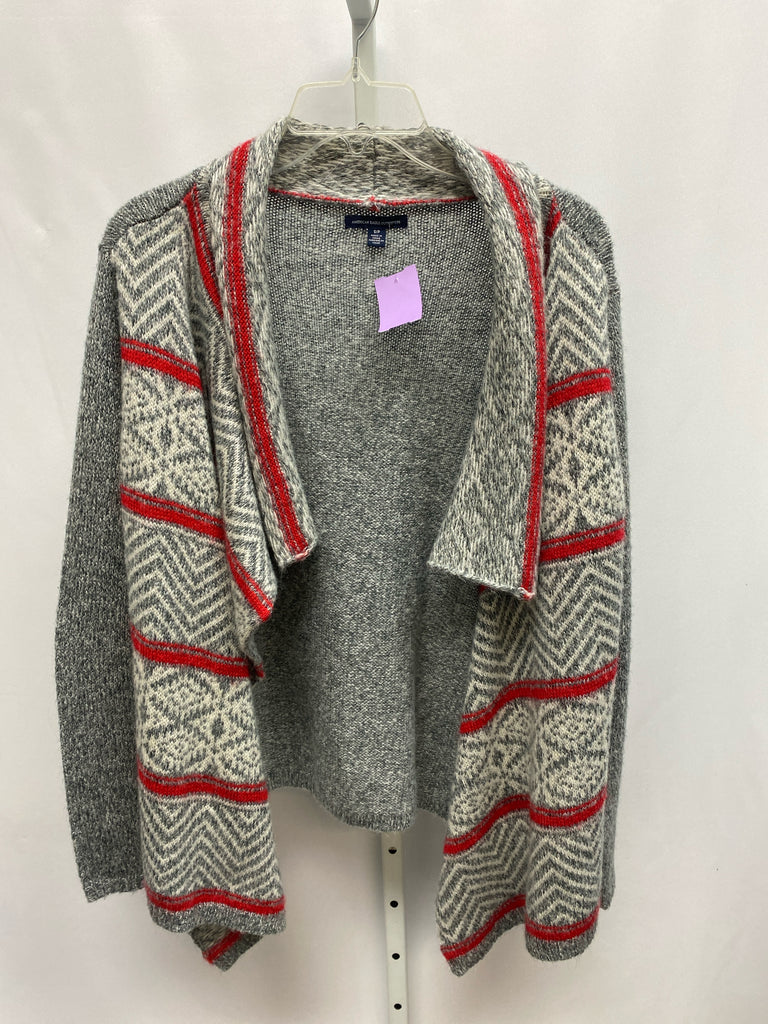 American Eagle Size SP Gray/White Cardigan