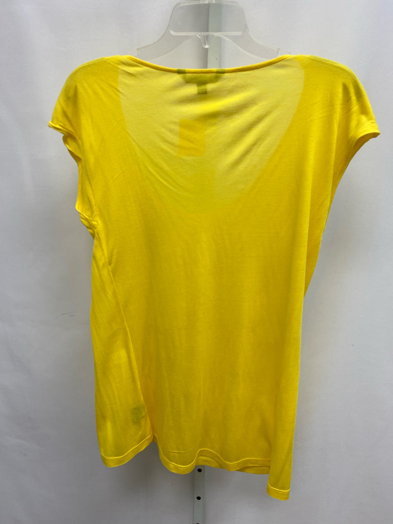 lauren Size Large Yellow Short Sleeve Top