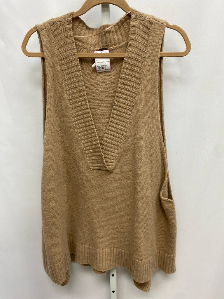 Free People Size Medium Brown Vest/Top