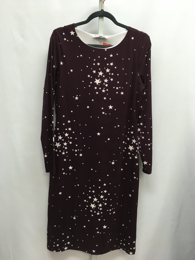 Velvet Torch Size XXL Purple Print Long Sleeve Dress