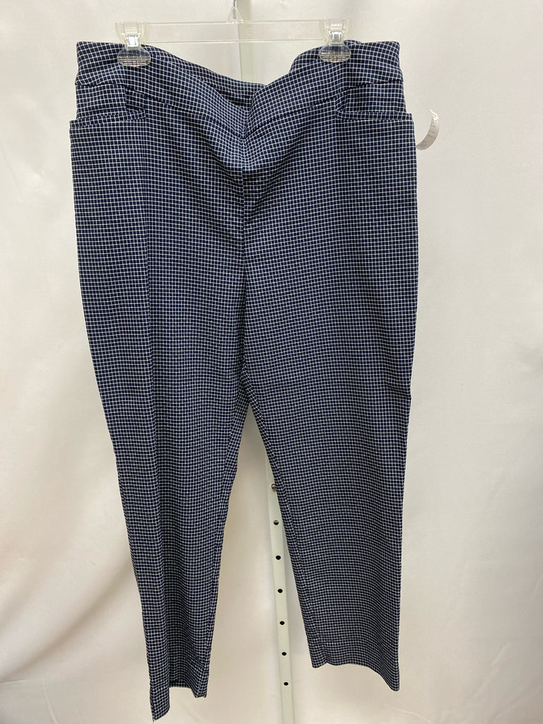 Chico's Size 18 Blue Checked Pants