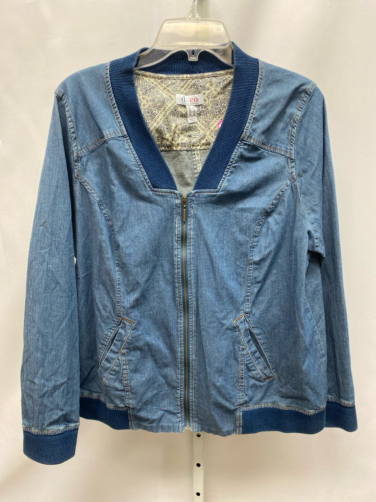 Size Large D & Co. Denim Jacket/Outerwear