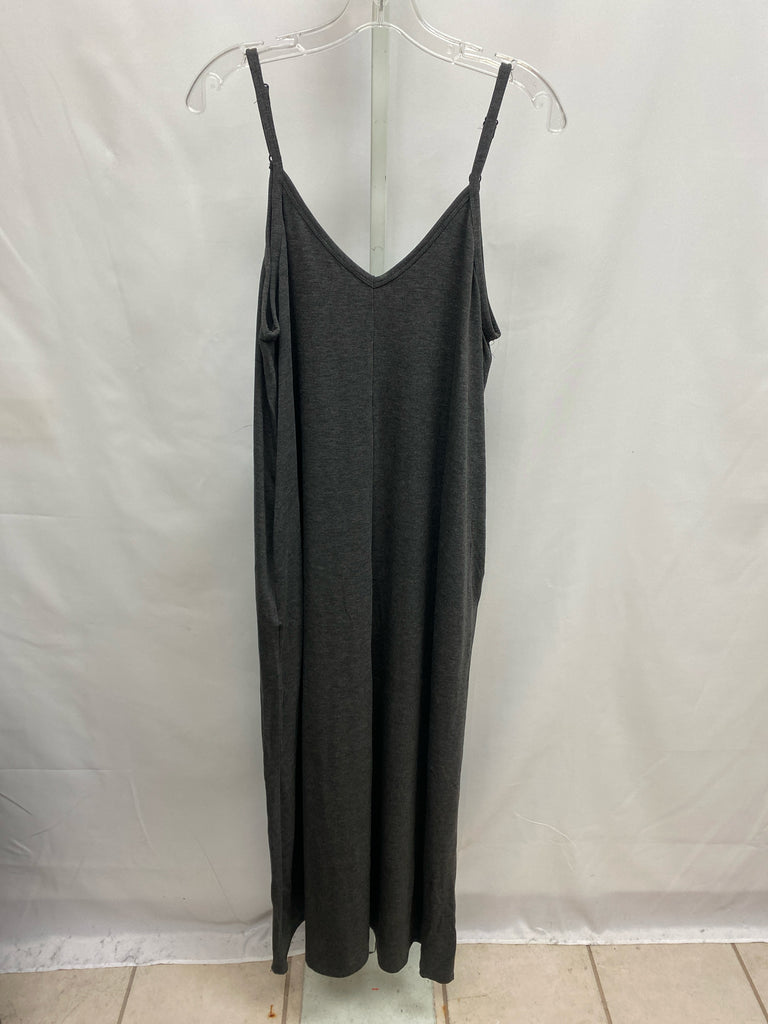 Size XL Zenana Gray Heather Maxi Dress