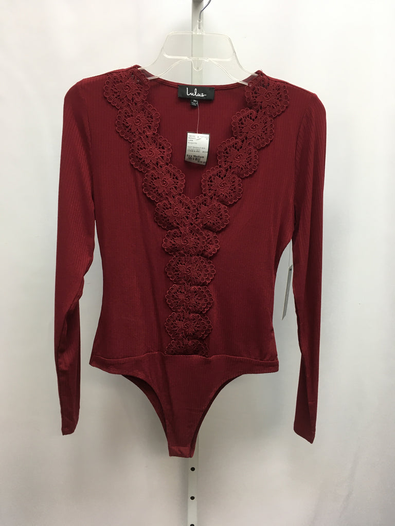 Lulus Size Medium Burgundy Bodysuit