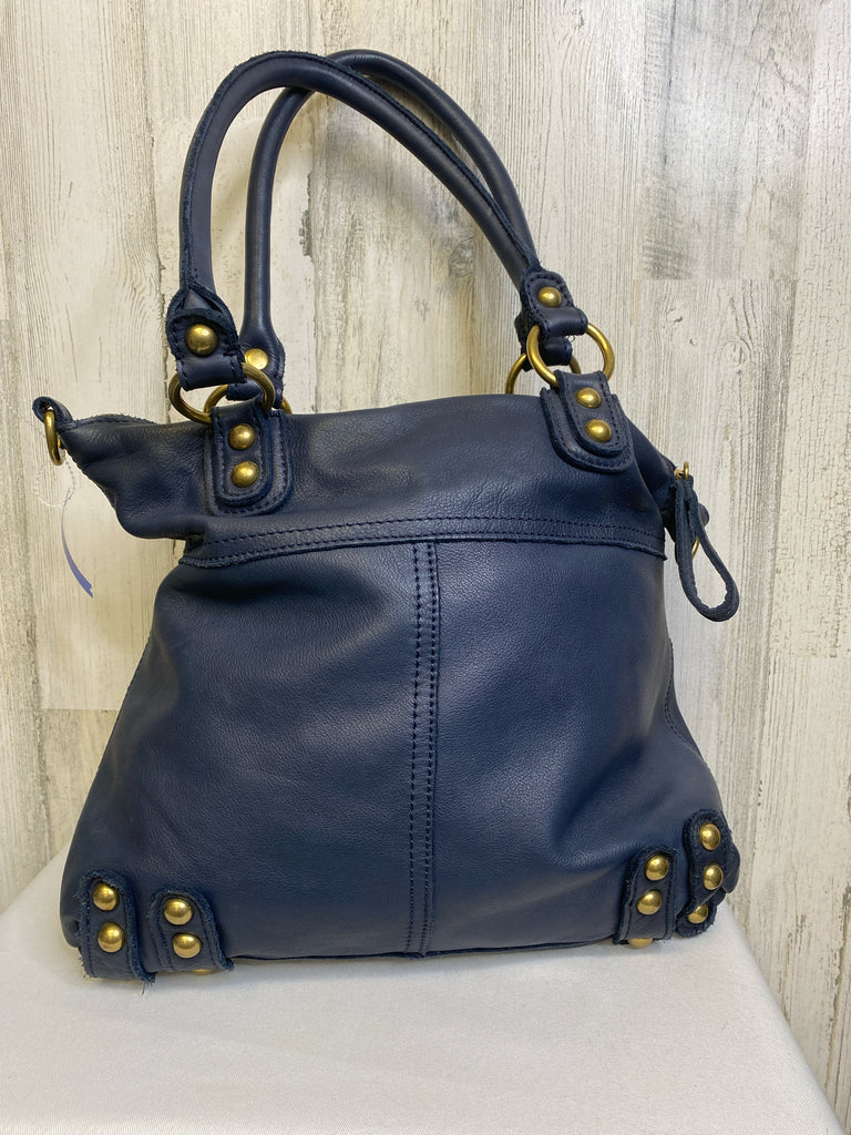 linea pelle Navy Handbag