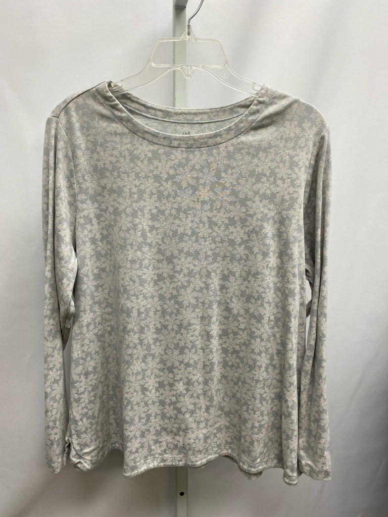 J.Jill Size XLarge Blue Floral Long Sleeve Top