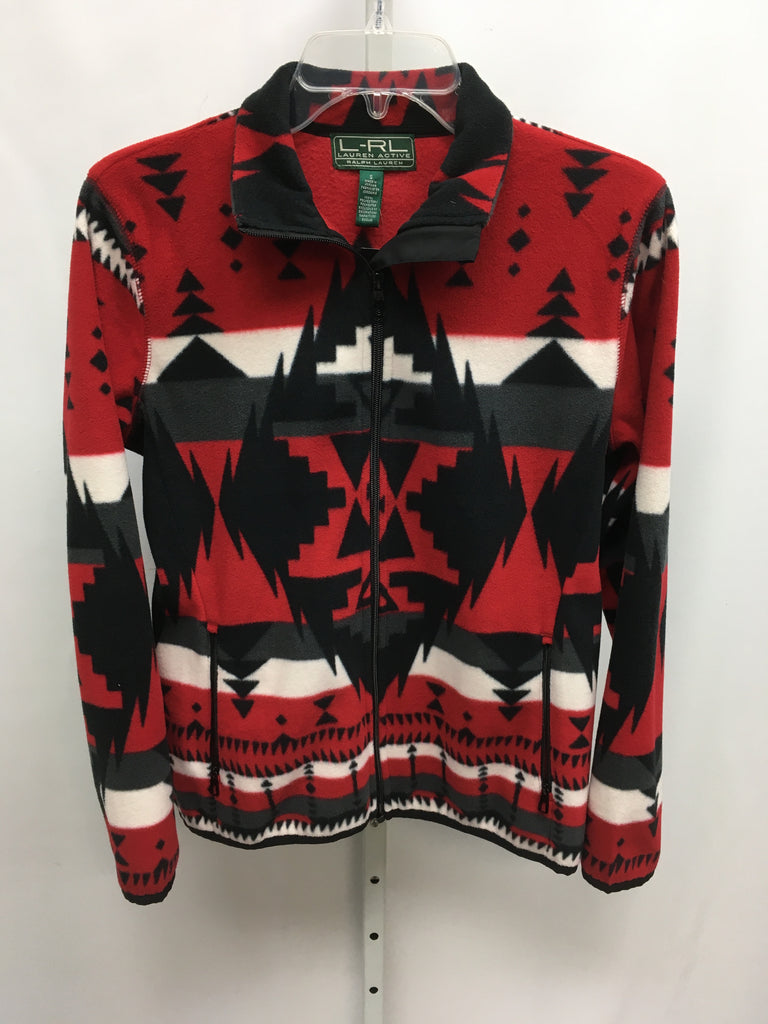 LRL\ Size Small Red Print Fleece