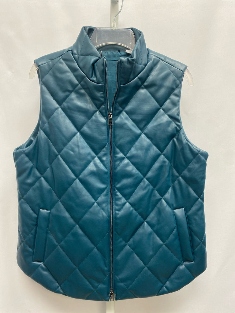 Chico's Size Chico's 1 (Medium) Teal Vest/Outerwear