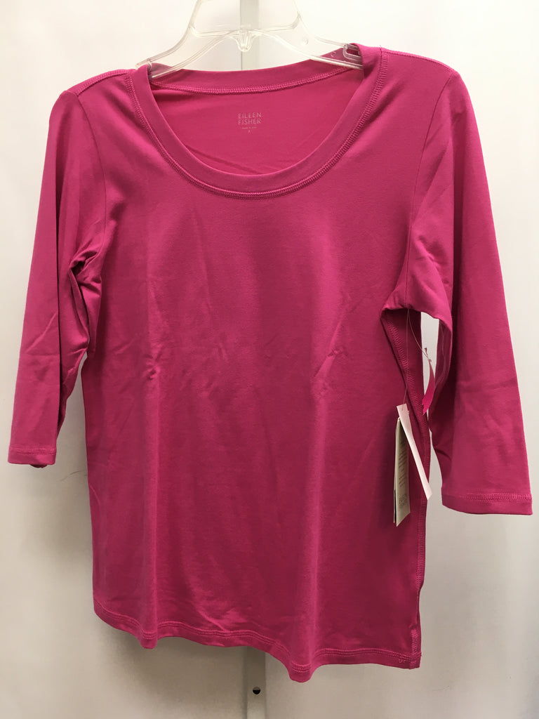 Eileen Fisher Size Small Magenta 3/4 Sleeve Top