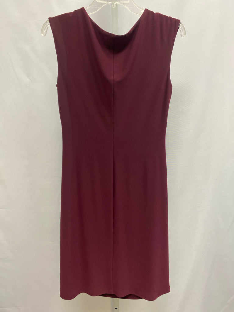 Size 8 lauren Burgundy Short Sleeve Dress