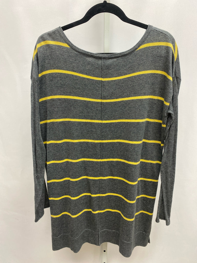 Halogen Size Medium Gray/Yellow Long Sleeve Tunic