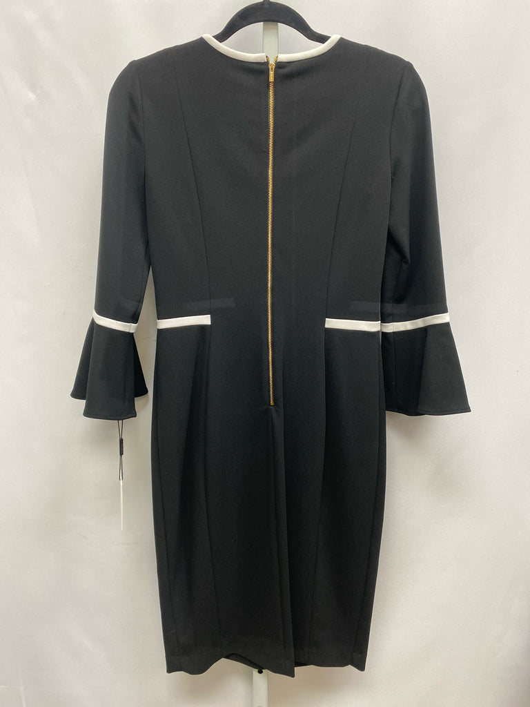 Size 4 Calvin Klein Black Long Sleeve Dress