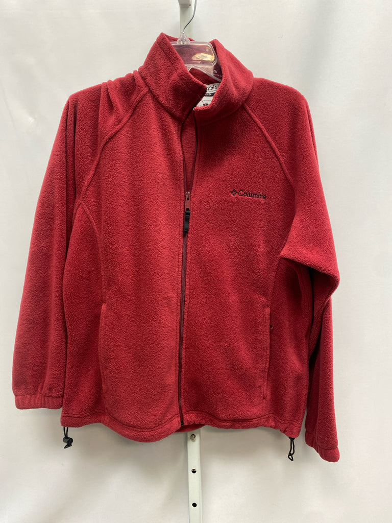 Columbia Size Large Burgundy Jacket/Outerwear