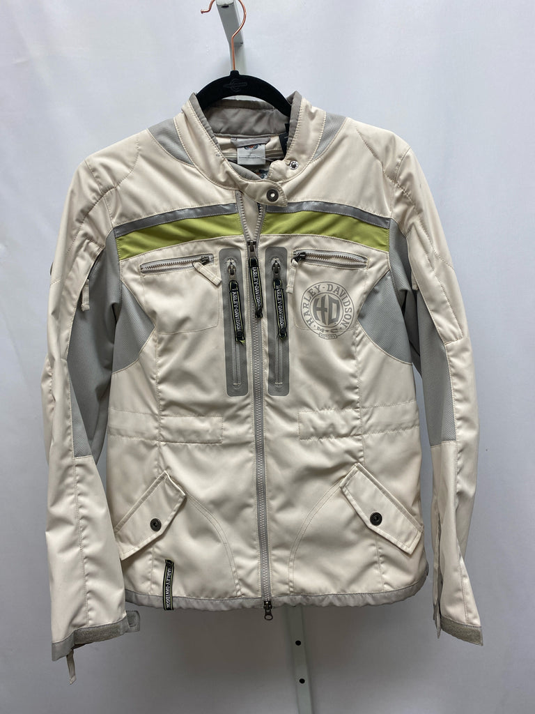 Harley Davidson Size Medium Cream Jacket/Outerwear