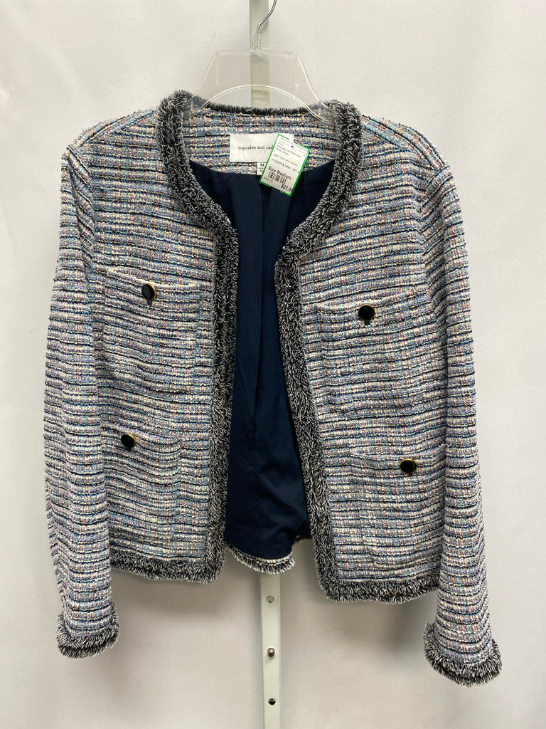 Cupcakes and cashmere Size Medium White Stripe Blazer