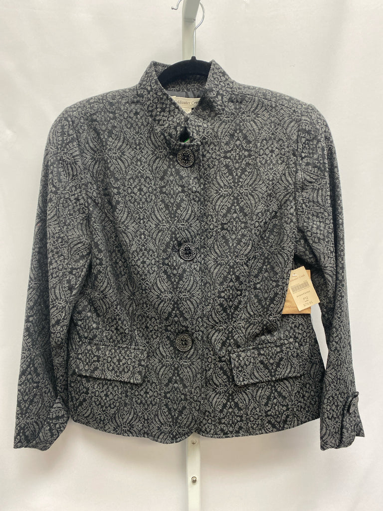 Coldwater Creek Size 12P Gray Print Jacket/Top
