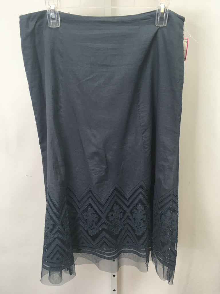 Nine West Size 12 Slate Blue Skirt
