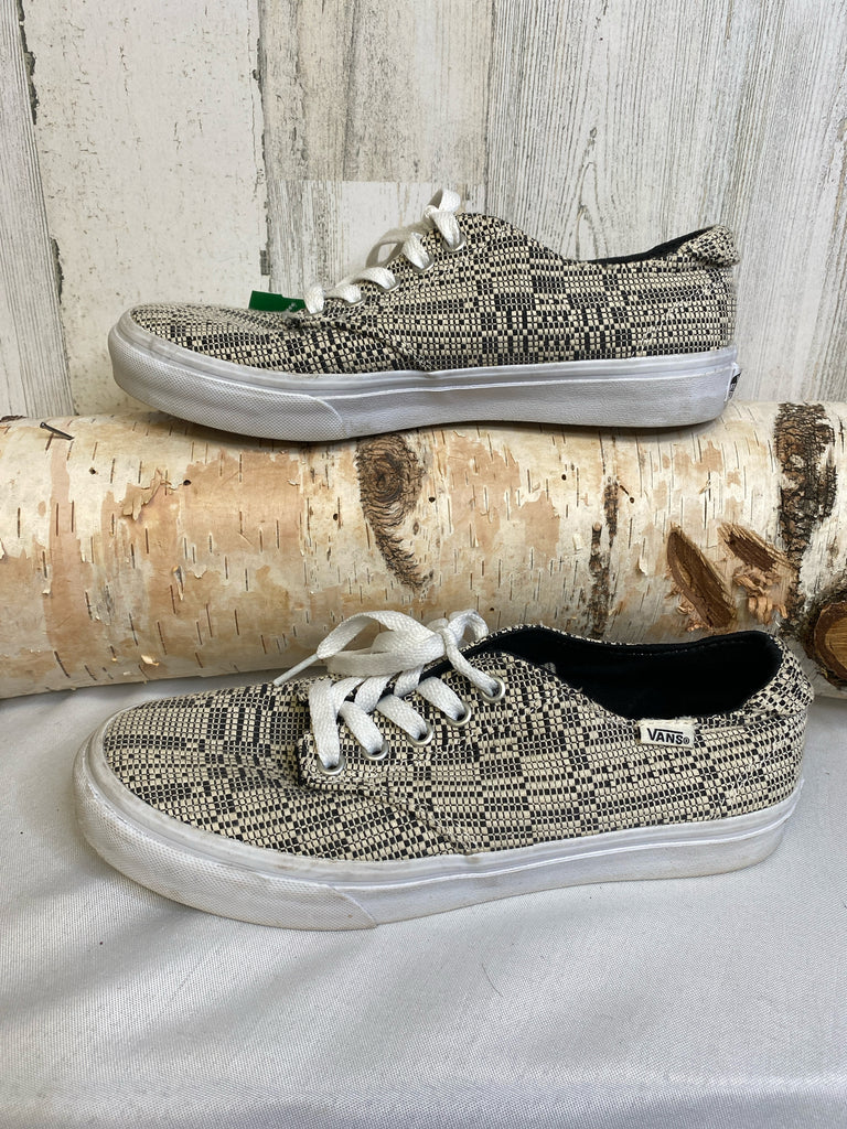 Vans Size 8.5 Cream/Black Sneakers