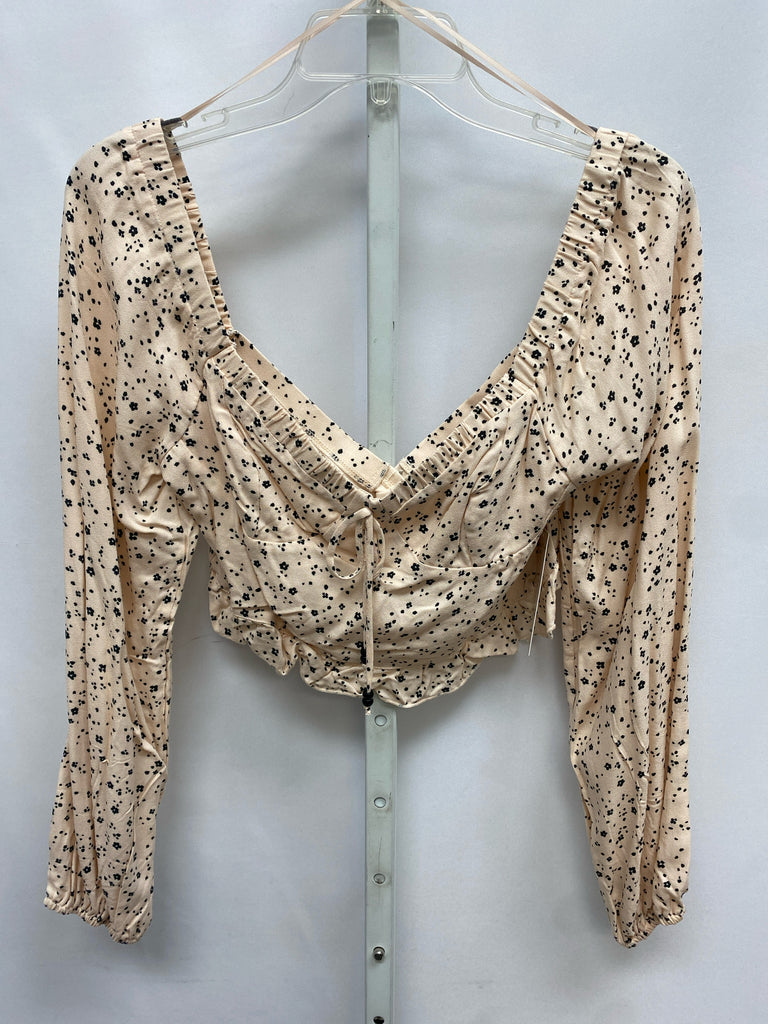 Urban Romantics Cream Print Junior Top