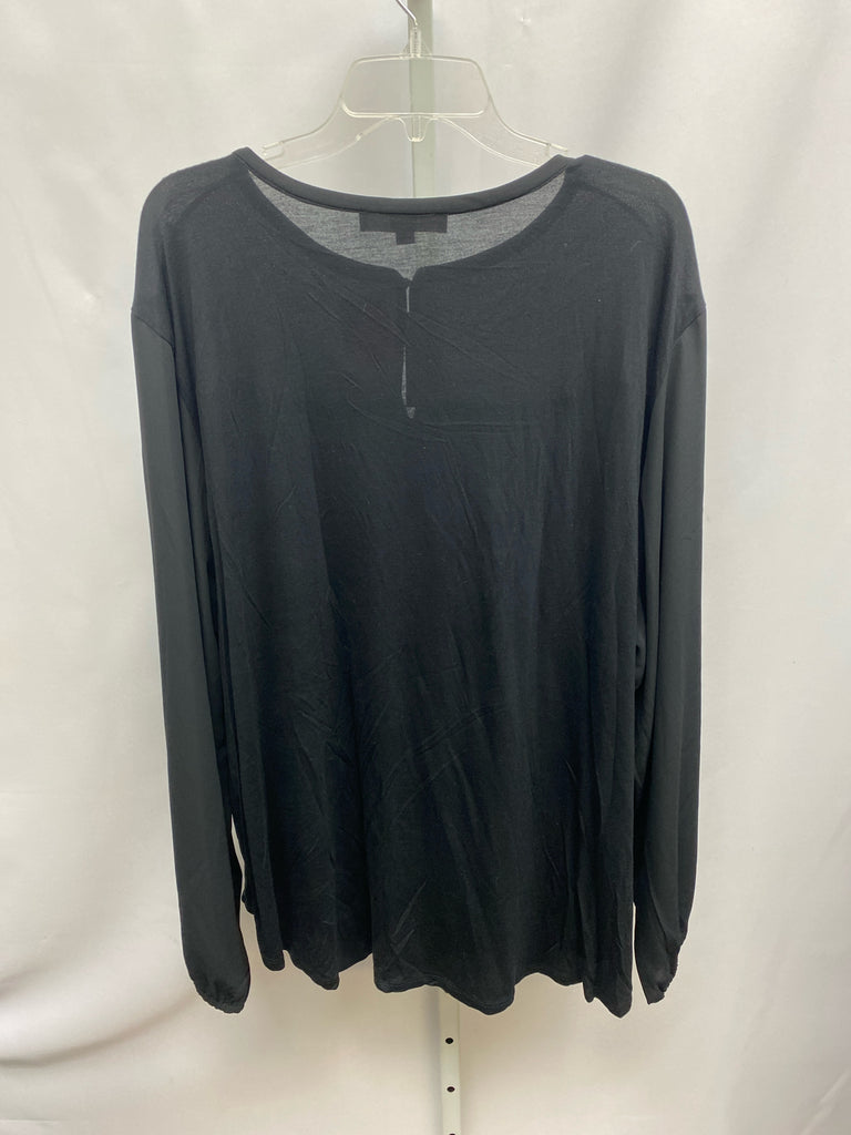 LOFT Size 26 Black Long Sleeve Top