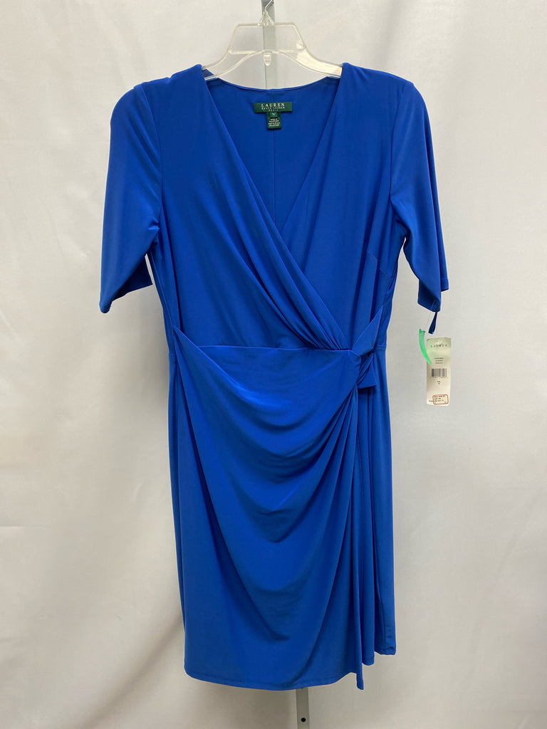 Size 14 lauren Blue Short Sleeve Dress