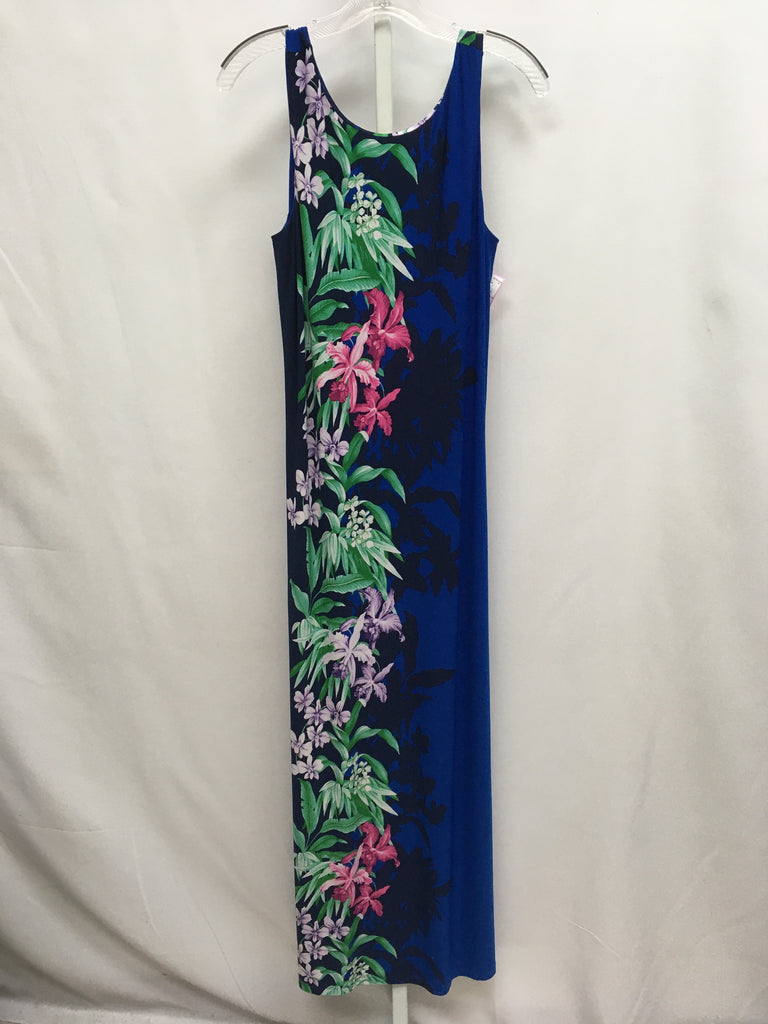 Tommy Bahama Size Medium Blue Floral Maxi Dress