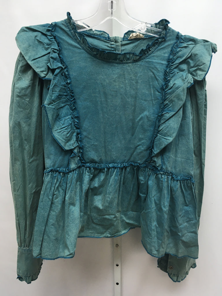 POL Size Small Teal Long Sleeve Top