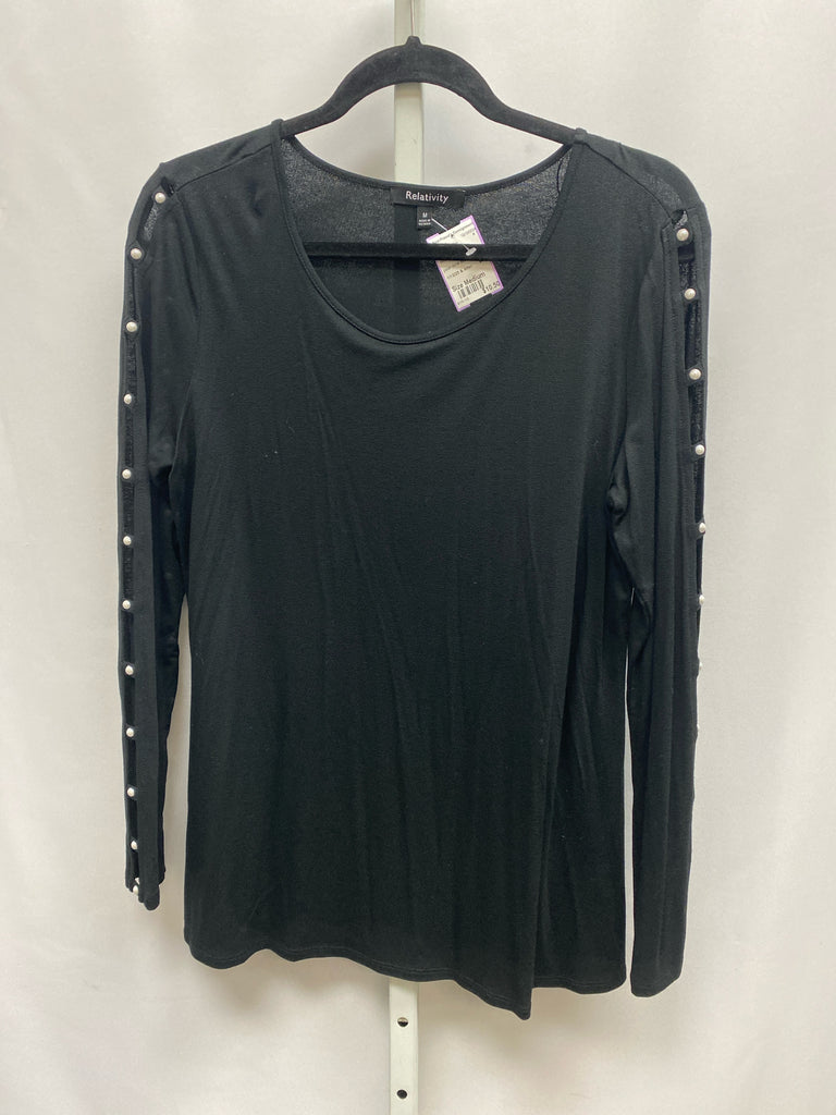 Relativity Size Medium Black Long Sleeve Top