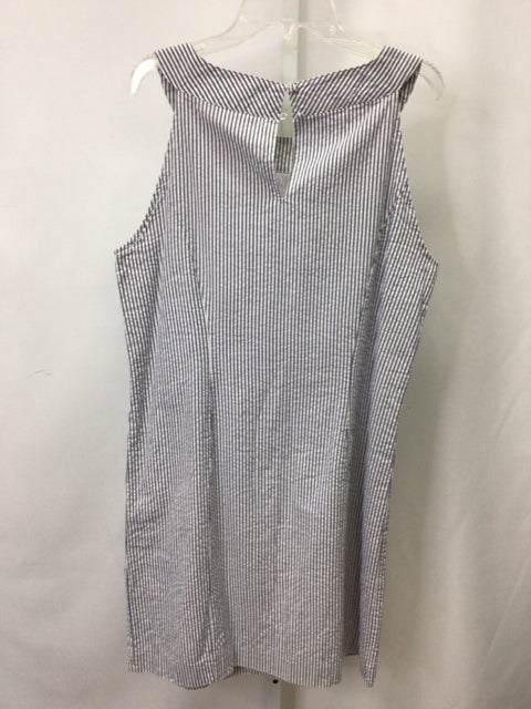Cynthia Rowley Size 10 Gray/White Sleeveless Dress