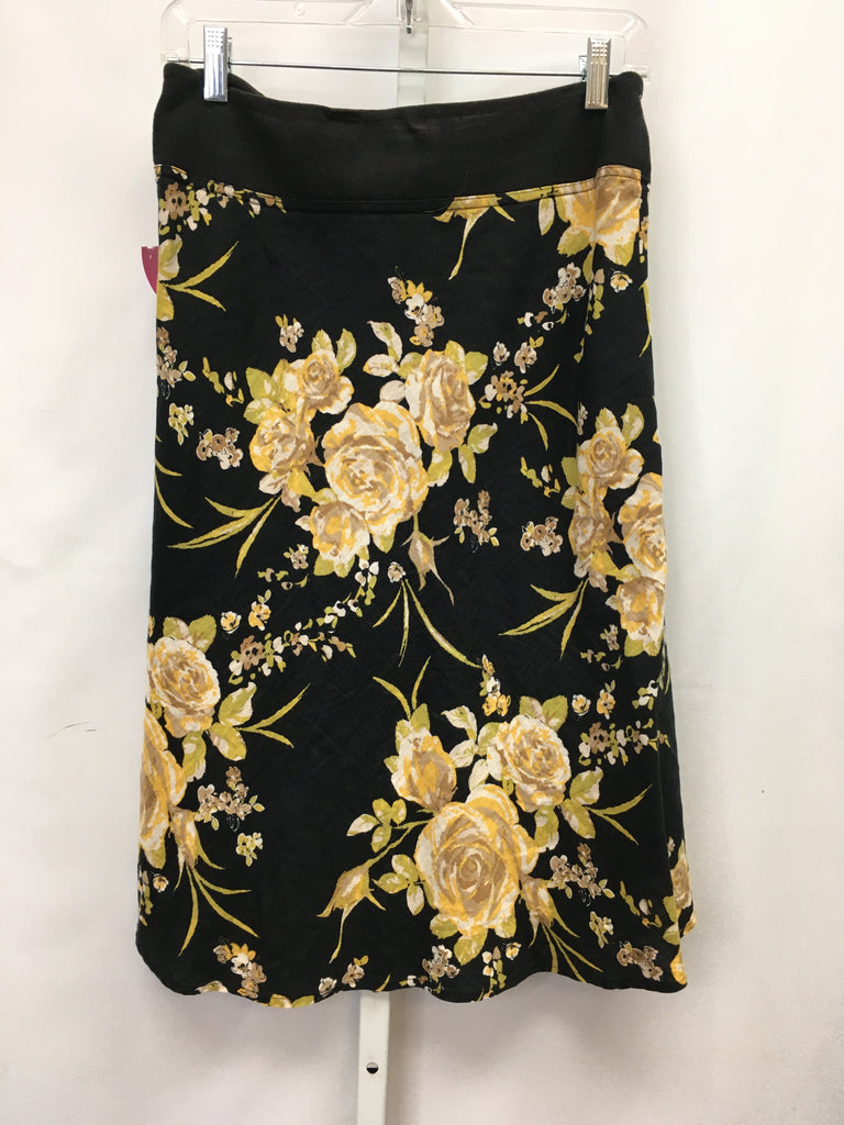 Size 4P Charter Club Black Floral Skirt
