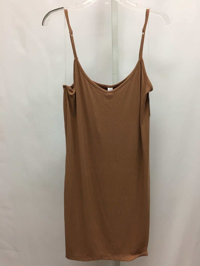 Size Large Brown Sleeveless Dress