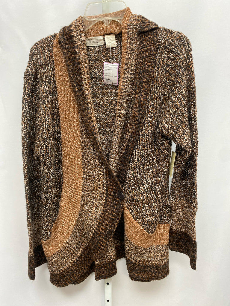 Allison Brittney Size 2X Brown Cardigan