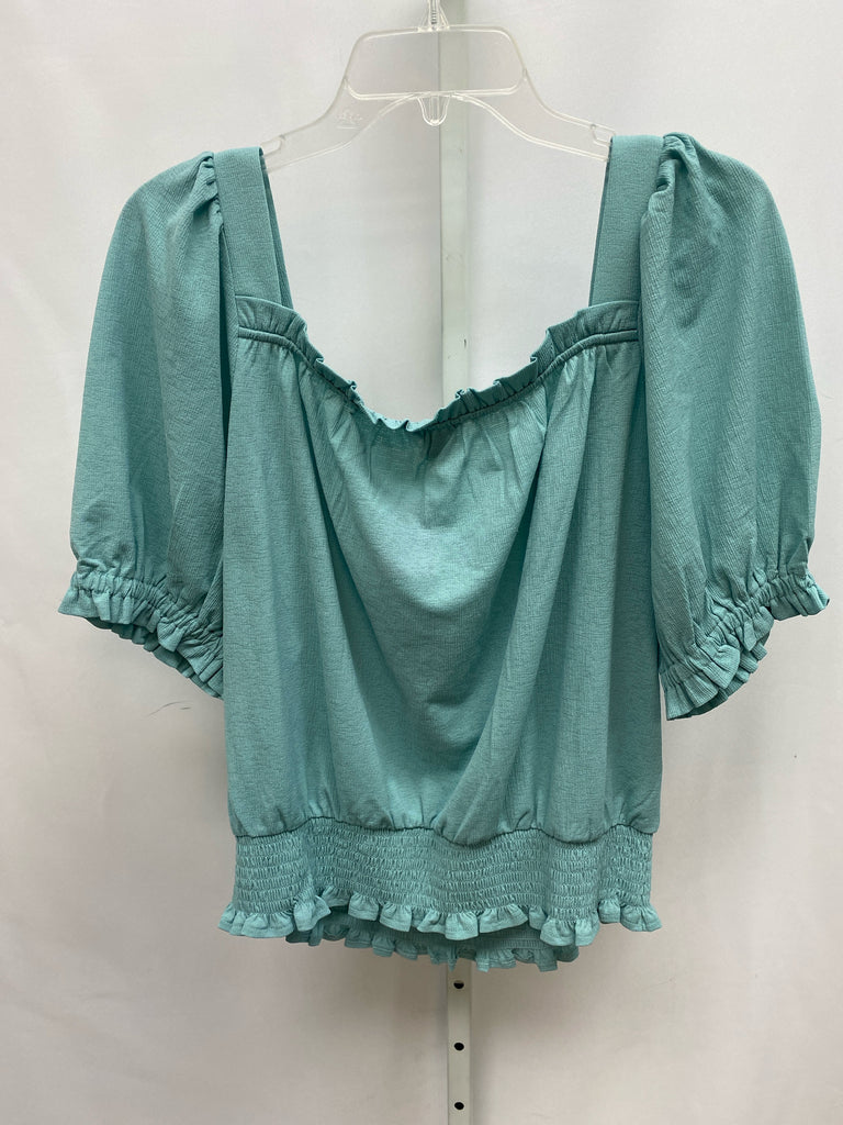 Ann Taylor Size Large Teal 3/4 Sleeve Top