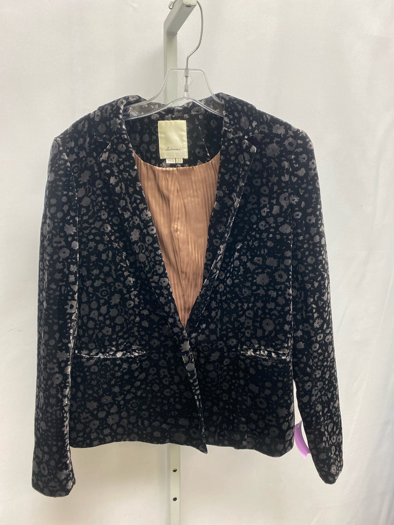 Elevenses Size 4 Black Print Blazer