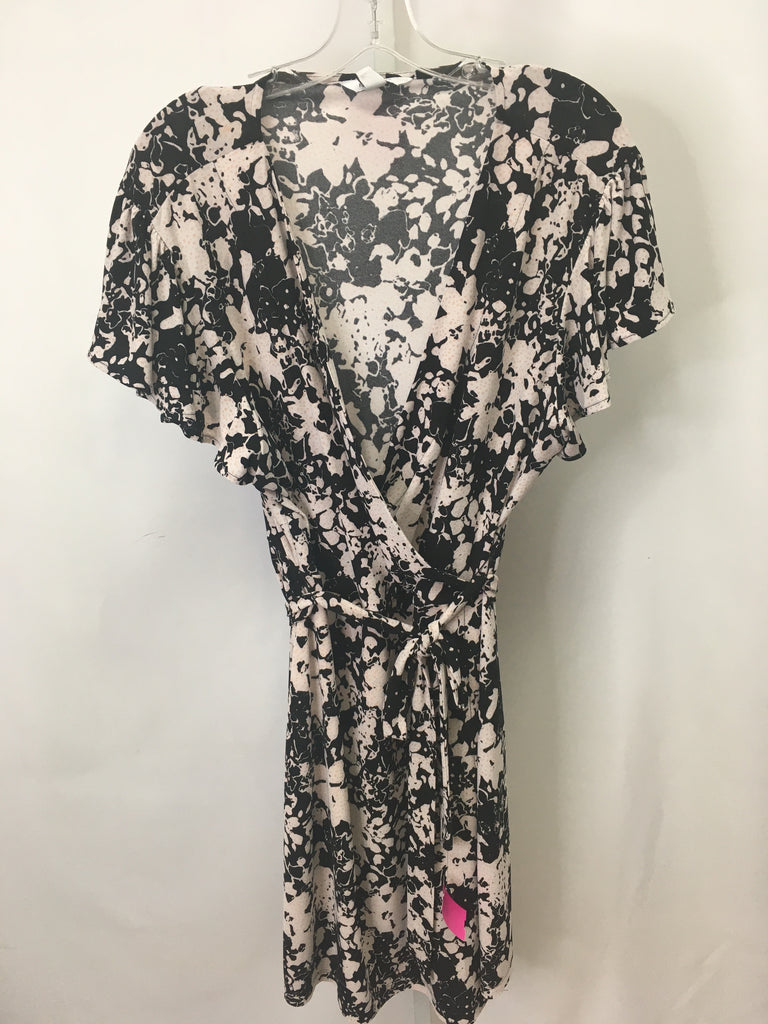 Size XL Nine West Black Floral Short Sleeve Dress