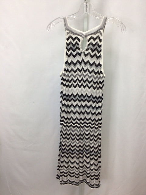 Size Medium WHBM White Stripe Sleeveless Dress