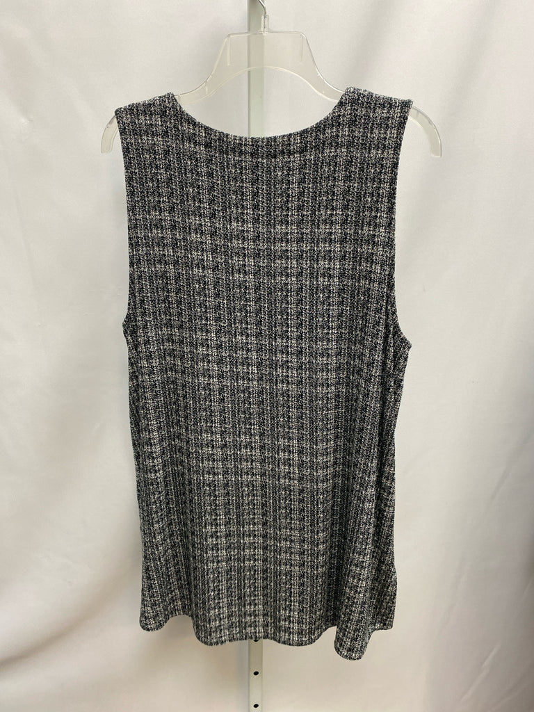 J.Jill Size XL Gray/Black Sleeveless Tunic