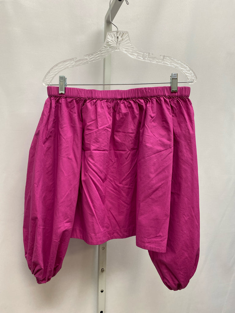 maeve Size XS Magenta Long Sleeve Top