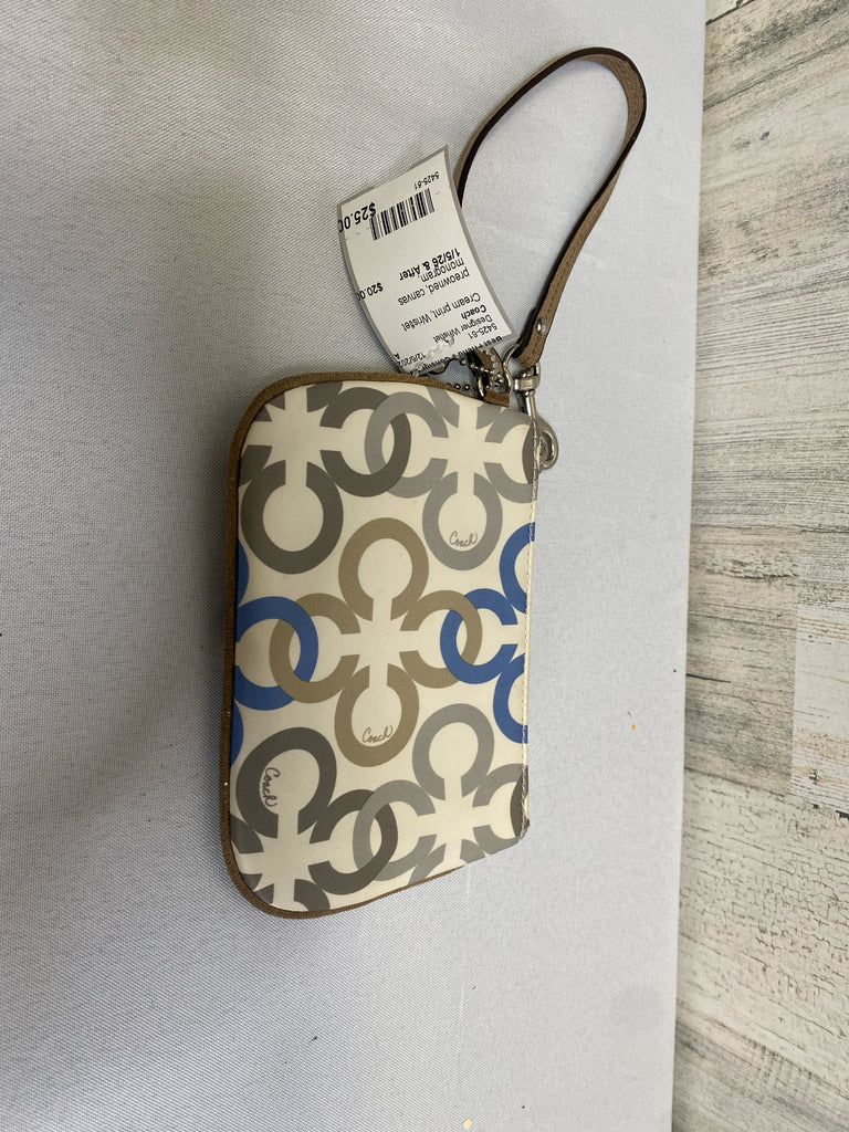 Coach Cream print Designer Wristlet