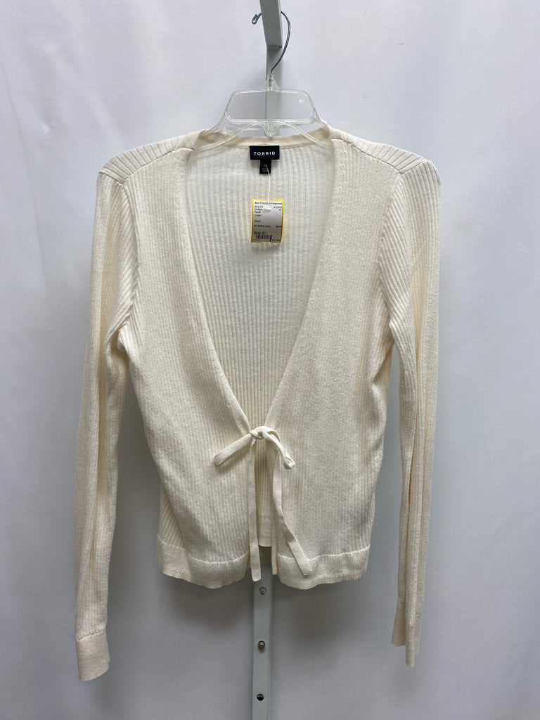 Torrid Size 00 Cream Cardigan