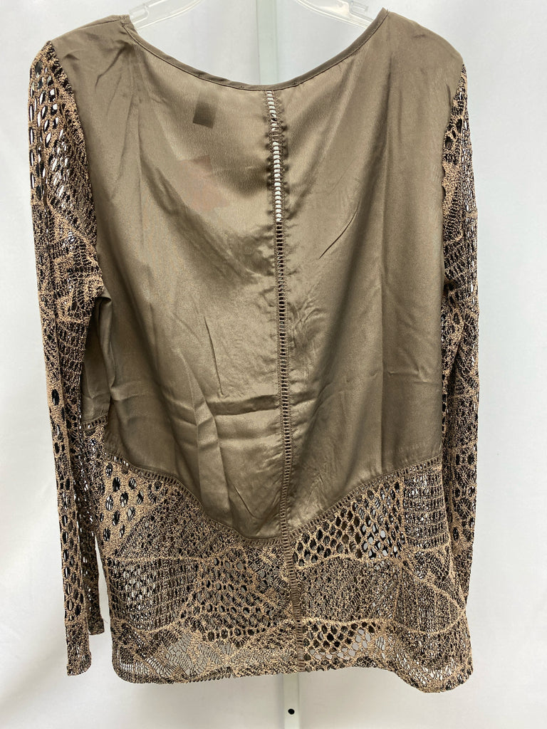 BKE Size Medium Brown Long Sleeve Top