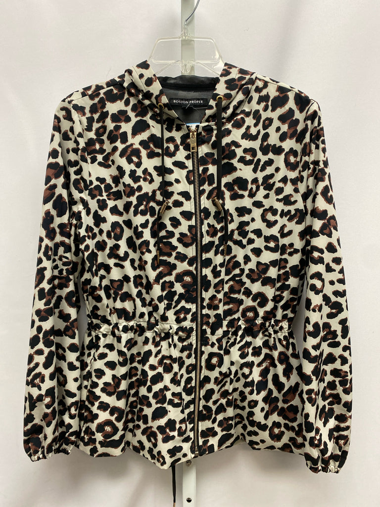 Boston Proper Size Small Tan Animal Jacket/Outerwear