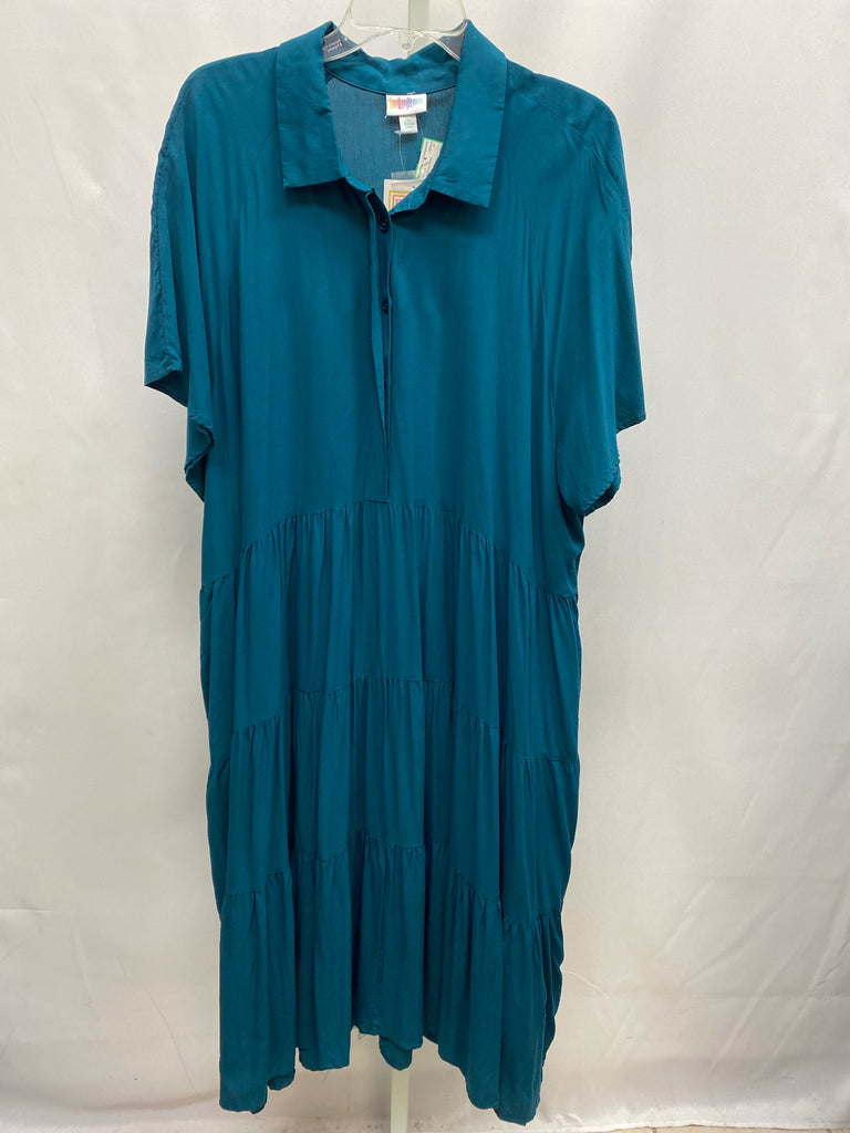 Size 2XL LuLaRoe Green Short Sleeve Dress