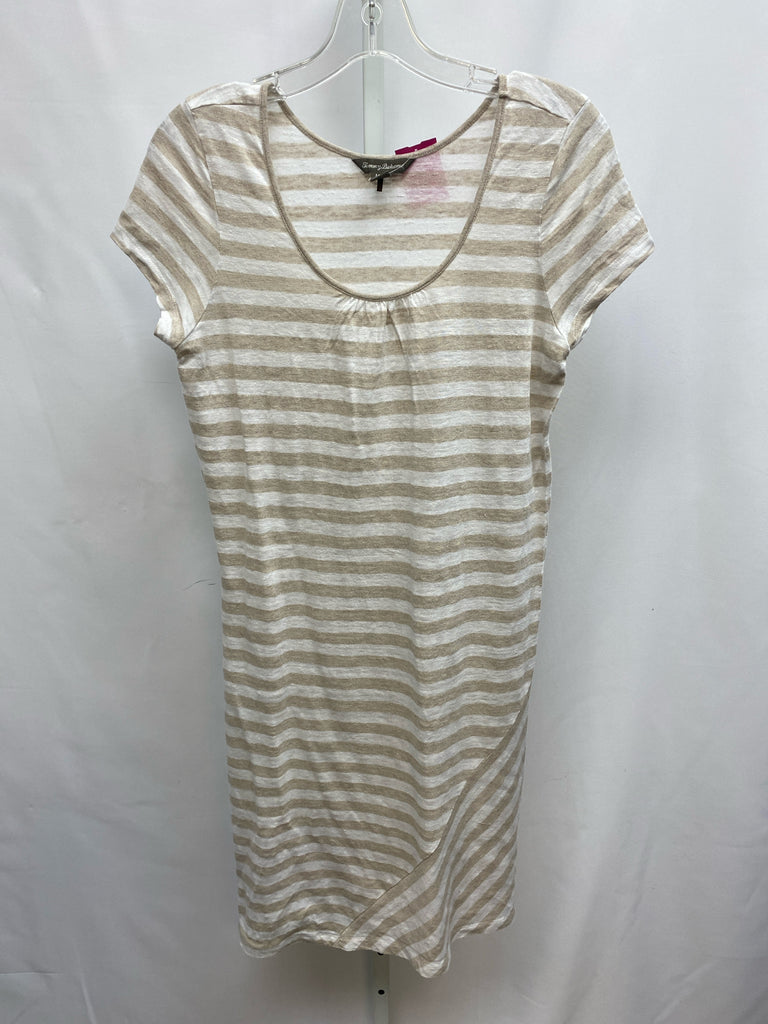Size Medium Tommy Bahama Tan/White Short Sleeve Dress