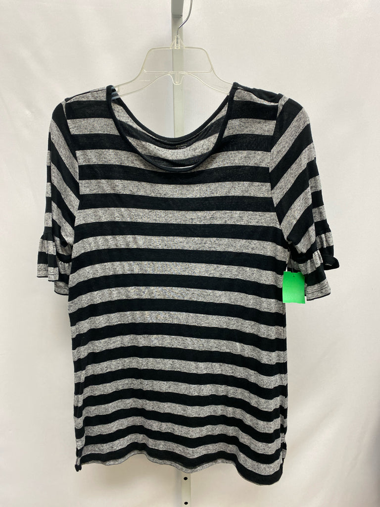 Premise Size Large Black stripe Short Sleeve Top