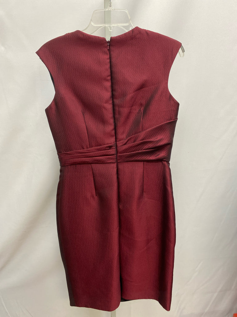 Size 10 Carmen Marc Valvo Burgandy Sleeveless Dress