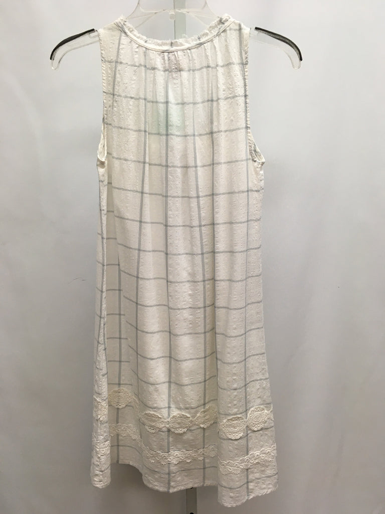 Size XS KNOX ROSE White/Gray Sleeveless Dress