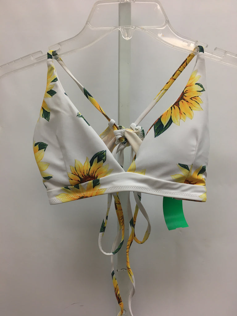 Size 6 White Floral Swimsuit Top Only
